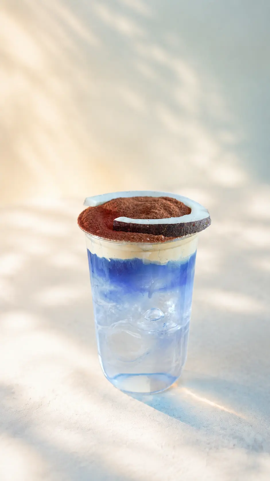 Coconut Cloud Coffee with a cocoa and coconut crown