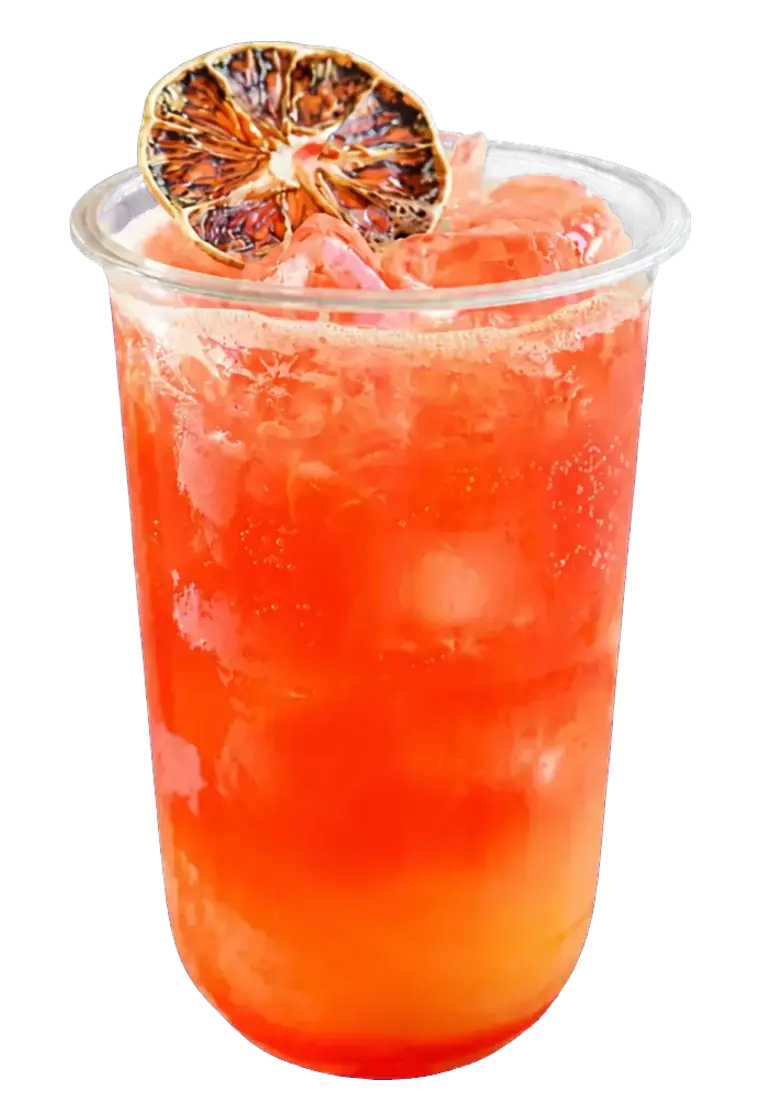 Paris Sunset orange and ruby summer drink